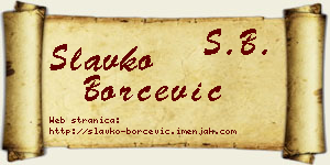 Slavko Borčević vizit kartica